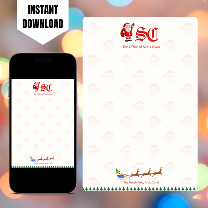 Santa Claus Letterhead Christmas Template CreativeRino