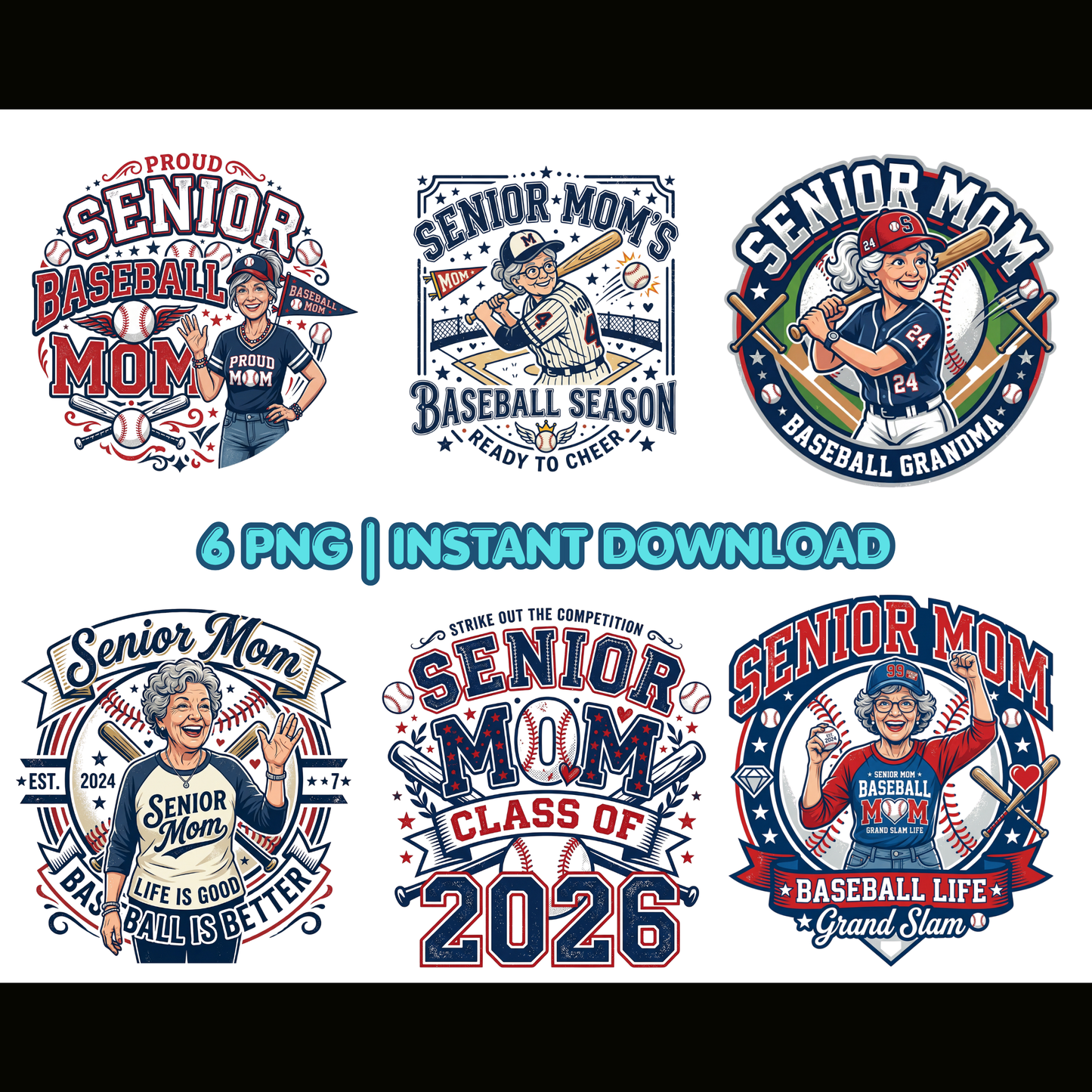 Senior Baseball Mom PNG | Senior Night Baseball Mom | Instant Download CreativeRino