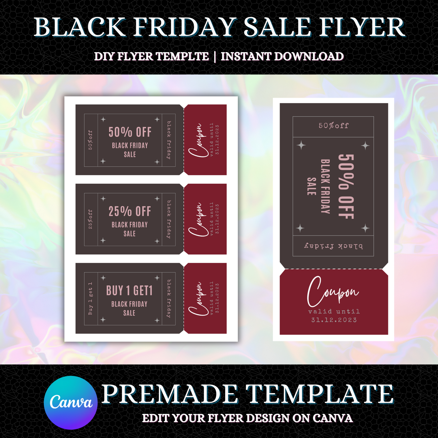 Black Friday Coupons Template | Black Friday Sale Coupon