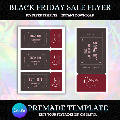 Black Friday Coupons Template | Black Friday Sale Coupon CreativeRino