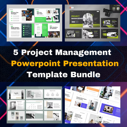 5 Project Management Powerpoint Presentation Template Bundle CreativeRino