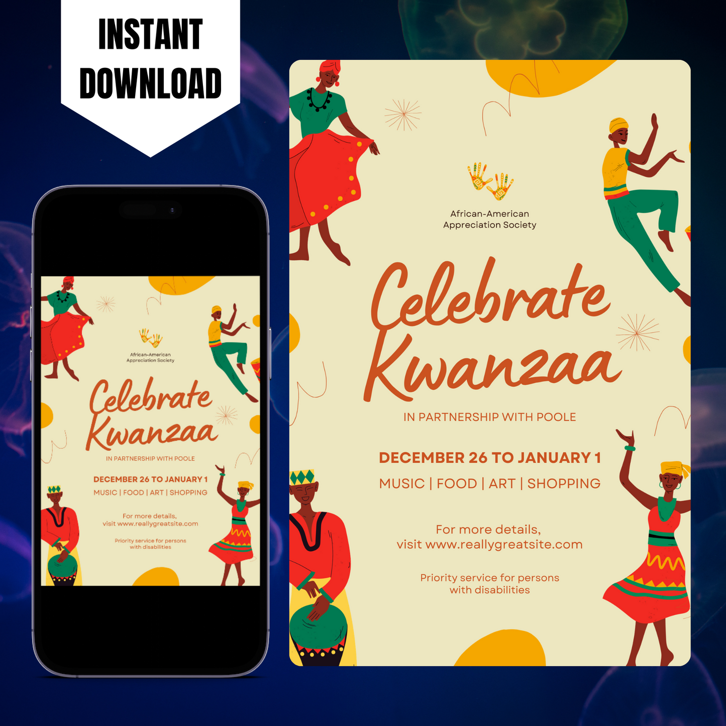 Celebrate Kwanzaa Invitation Template