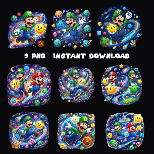 Luigi PNG - Super Mario Galaxy PNG | Mario Space Theme Clipart CreativeRino
