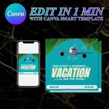 We Are On Vacation Flyer Social Media Template | We Are Closed Flyer CreativeRino