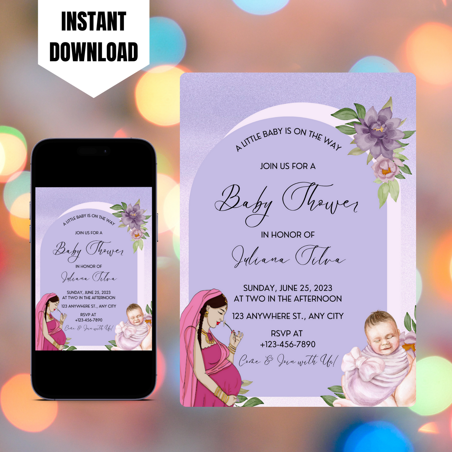 Indian Baby Shower Invitation