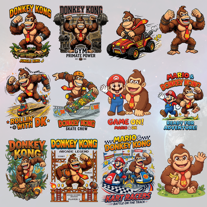 Donkey Kong PNG | High-Resolution Transparent Gaming Character Clipart | Retro Arcade Design Download CreativeRino