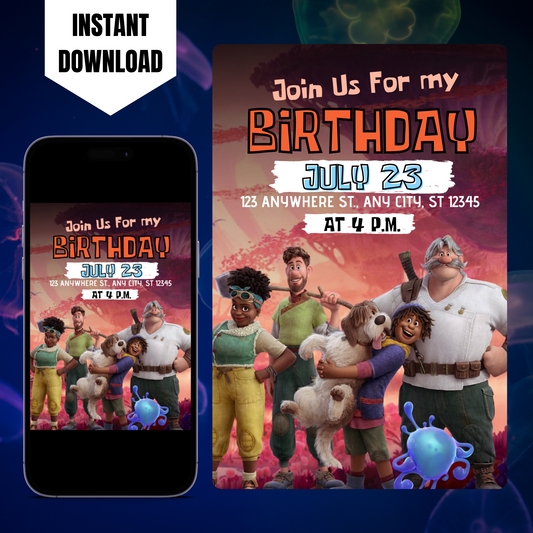 Strange World Birthday Invitation Template