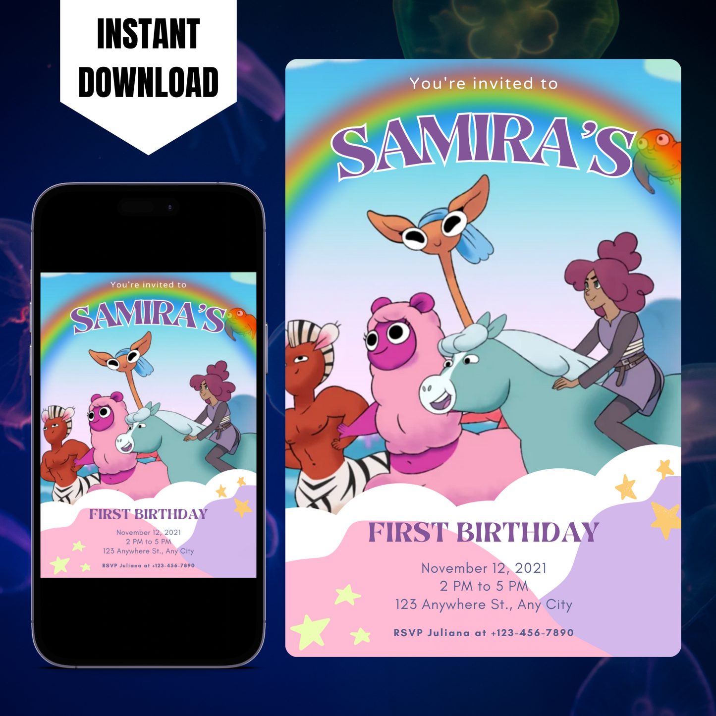 Centaurworld Birthday Invitation Template