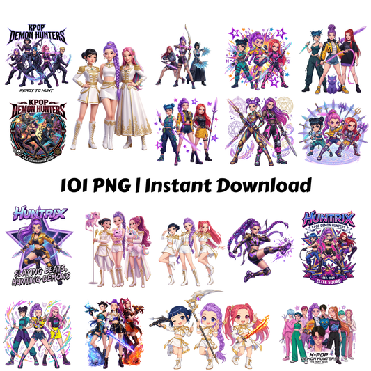 101 Kpop Demon Hunter PNG Bundle CreativeRino