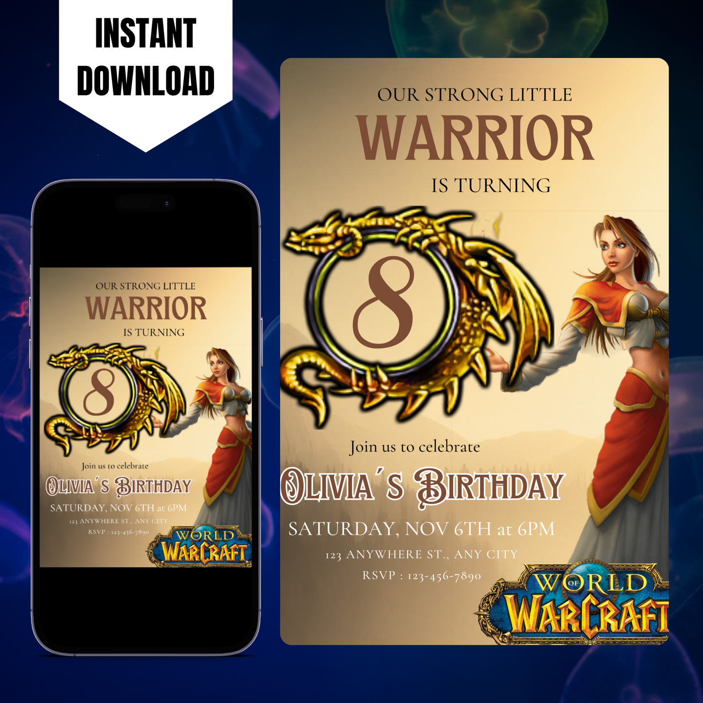 World of Warcraft Birthday Invitation Template