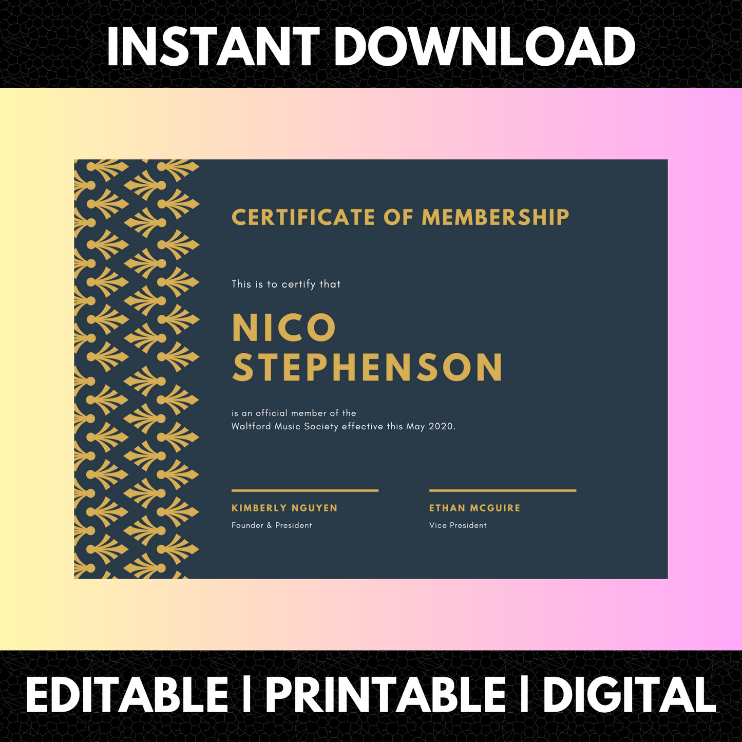 Certificate of Membership Template | Membership Certificate