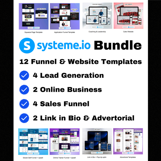 12 Systeme.io Funnel and Website Template