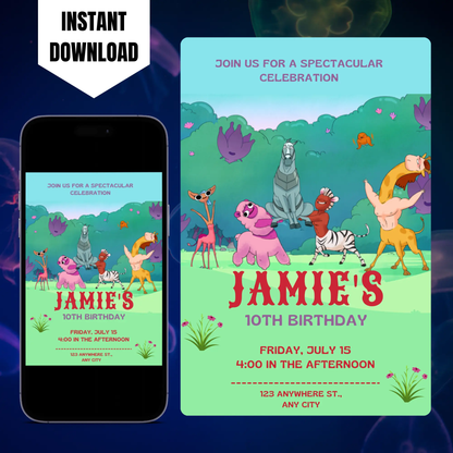 Centaurworld Birthday Invitation Template CreativeRino