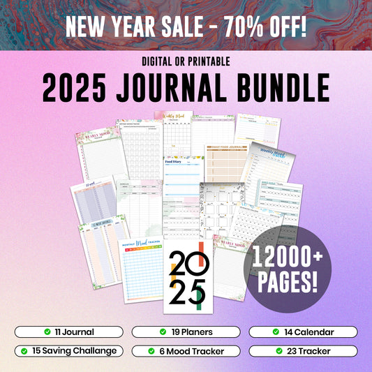 2025 Journal Planner Calendar Bundle - CreativeRino