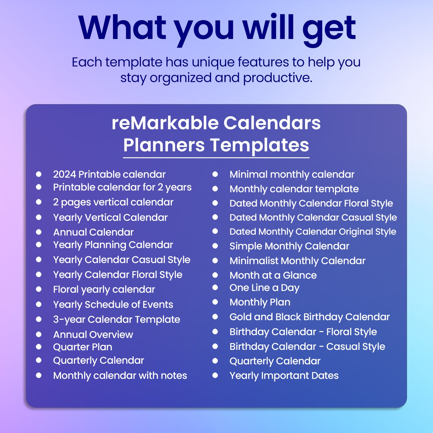 360+ reMarkable 2 Planners Template Bundle