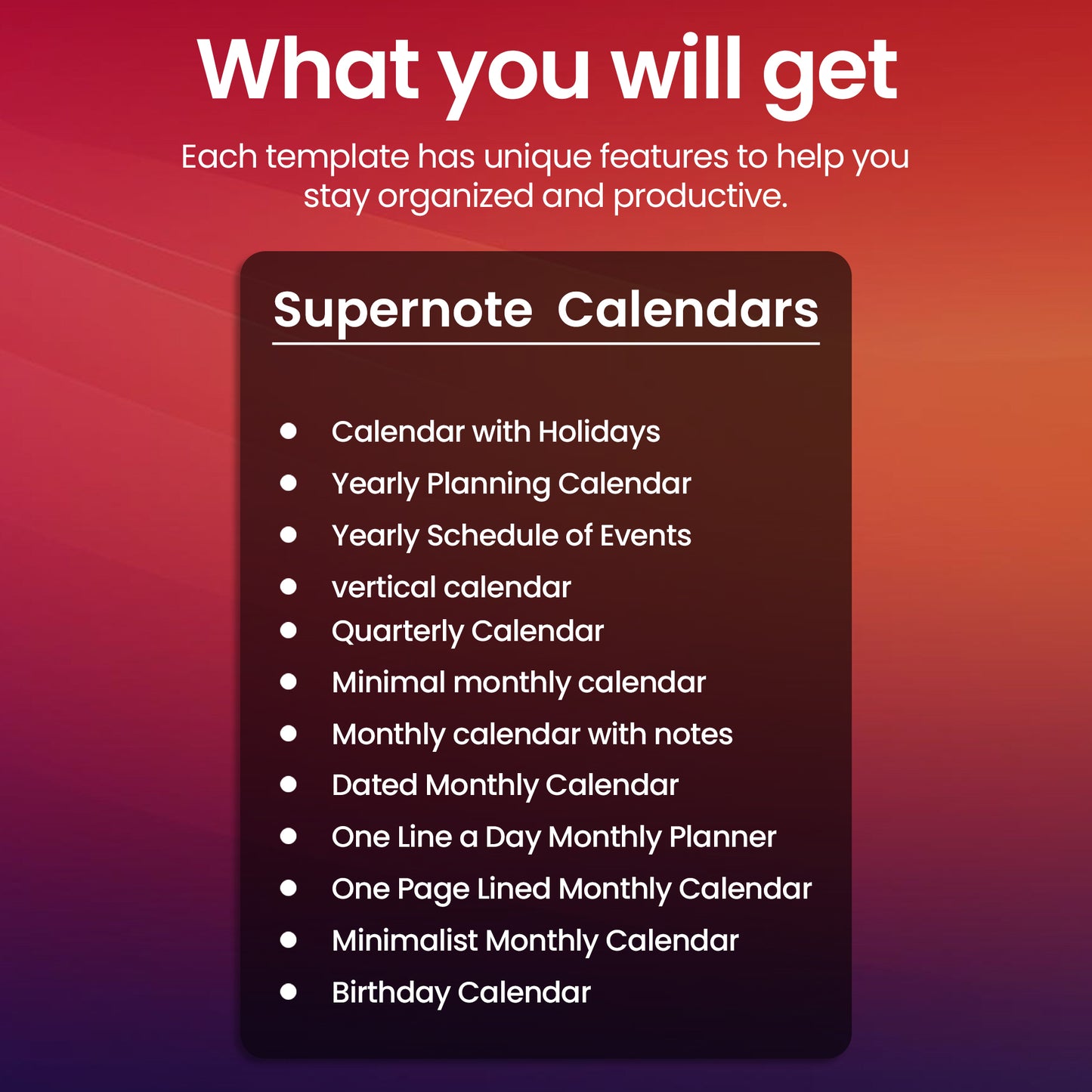 12 Supernote A5X Calendars Planner Template Bundle