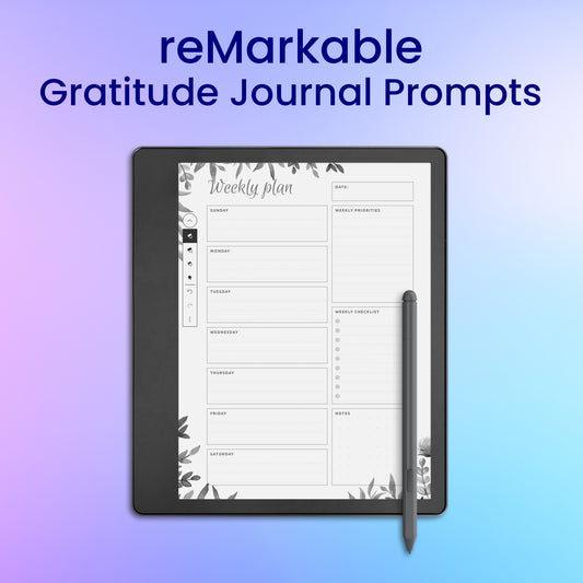 reMarkable 2 Weekly Plan & Checklist Planner Template