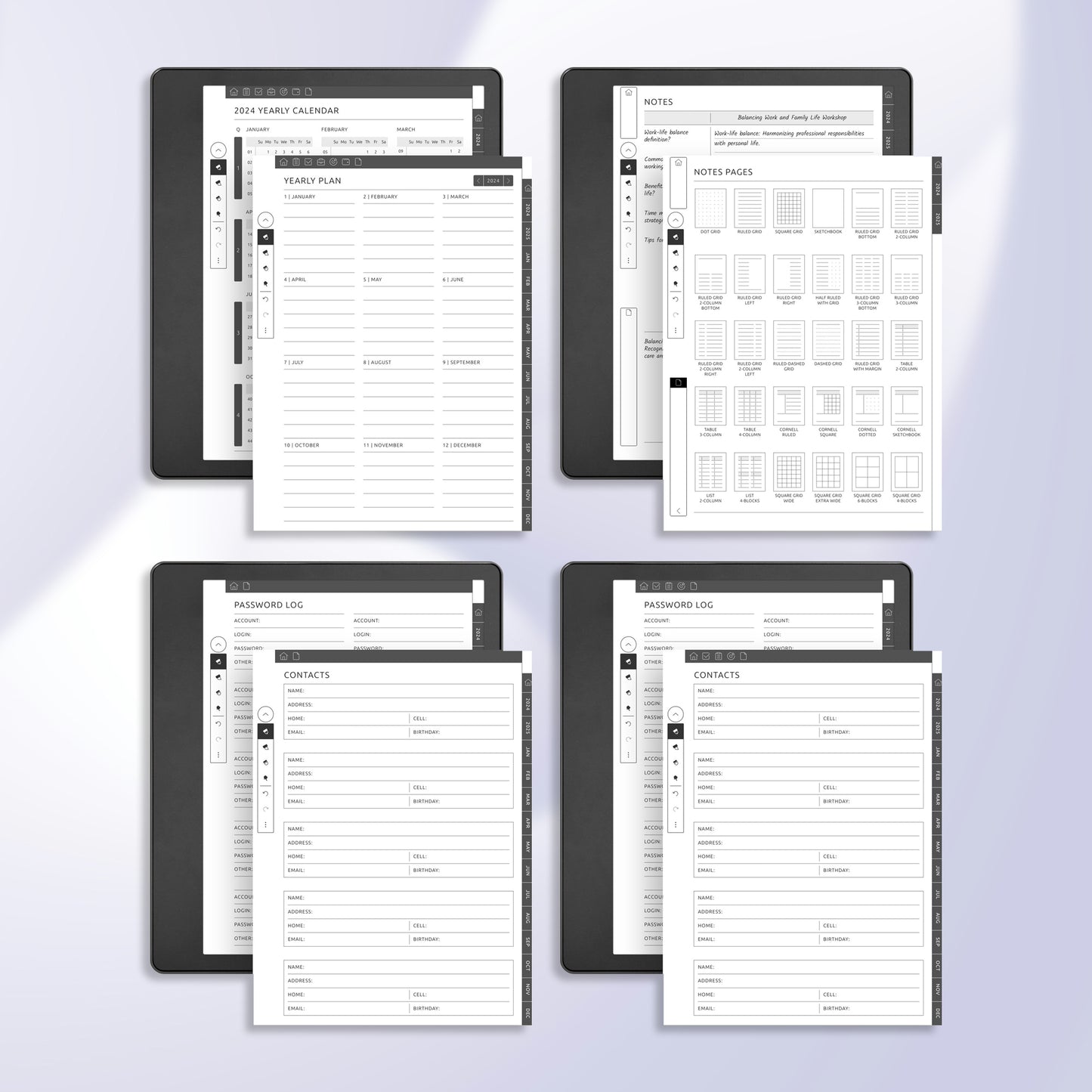 35+ Kindle Scribe Planner Template Bundle