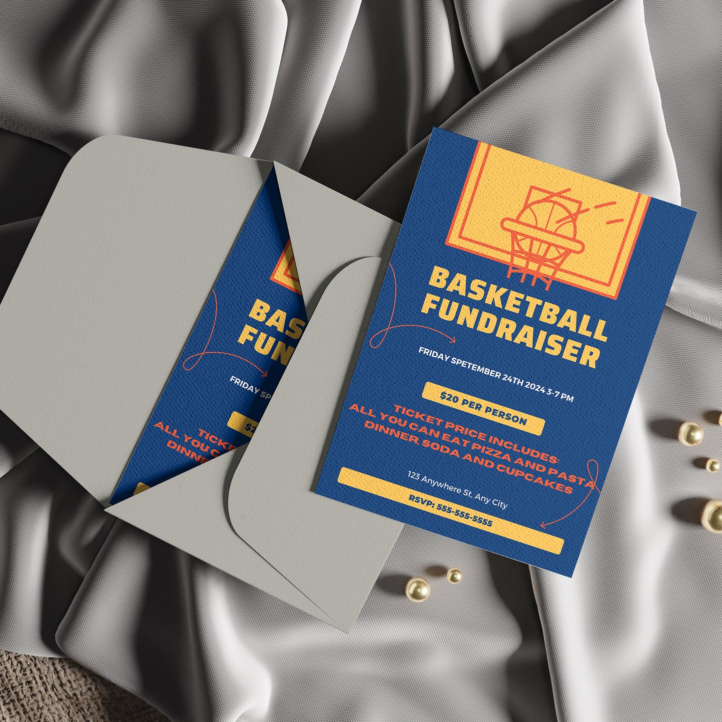 Basketball Fundraiser Flyer Template | Basketball Trails Flyer Invite