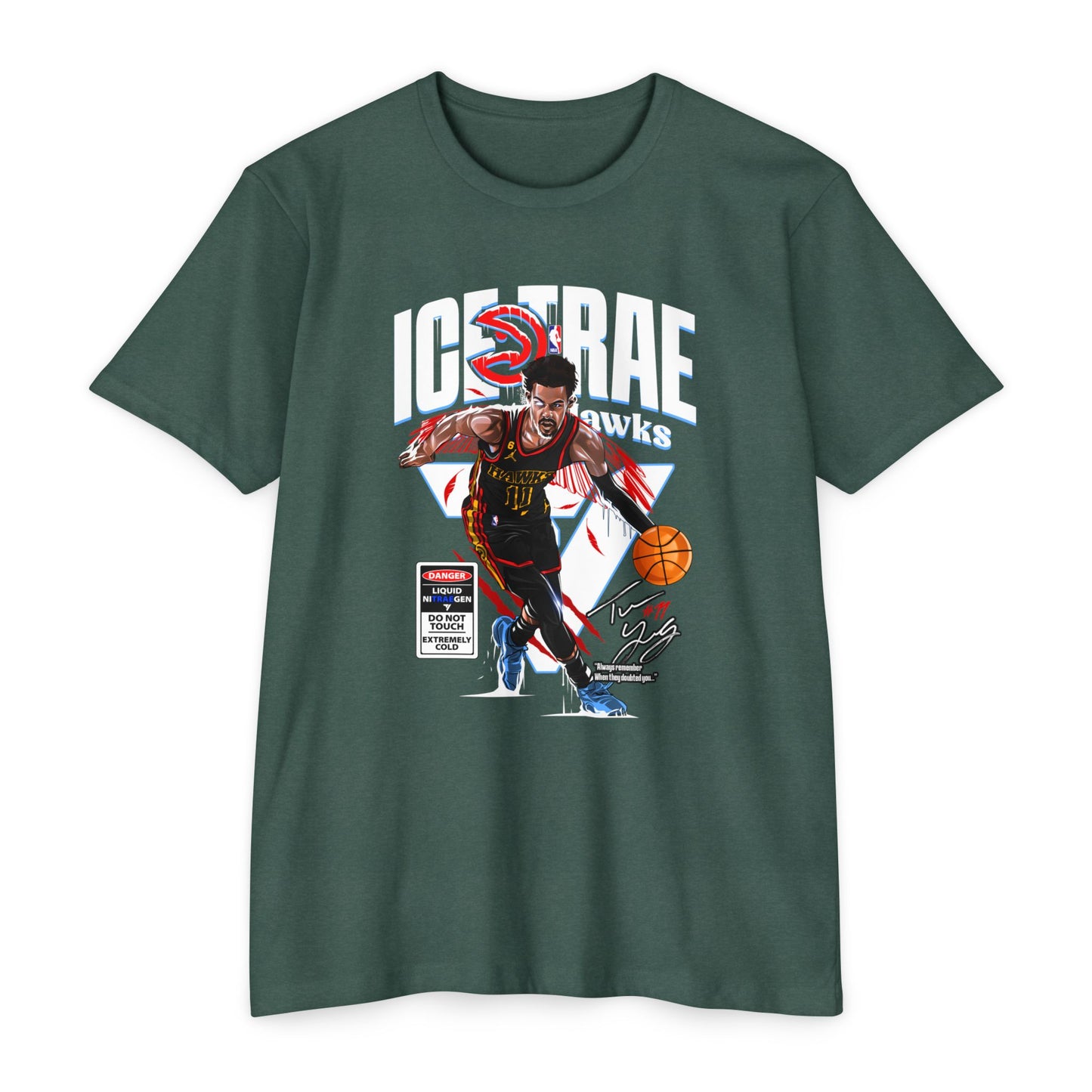 Ice Trae Hawks Basketball T-shirt | Unisex CVC Jersey for Sports Fans - CreativeRino