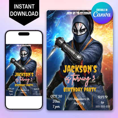 Shang-Chi and The Legend of The Ten Rings Birthday Invitation Template - CreativeRino