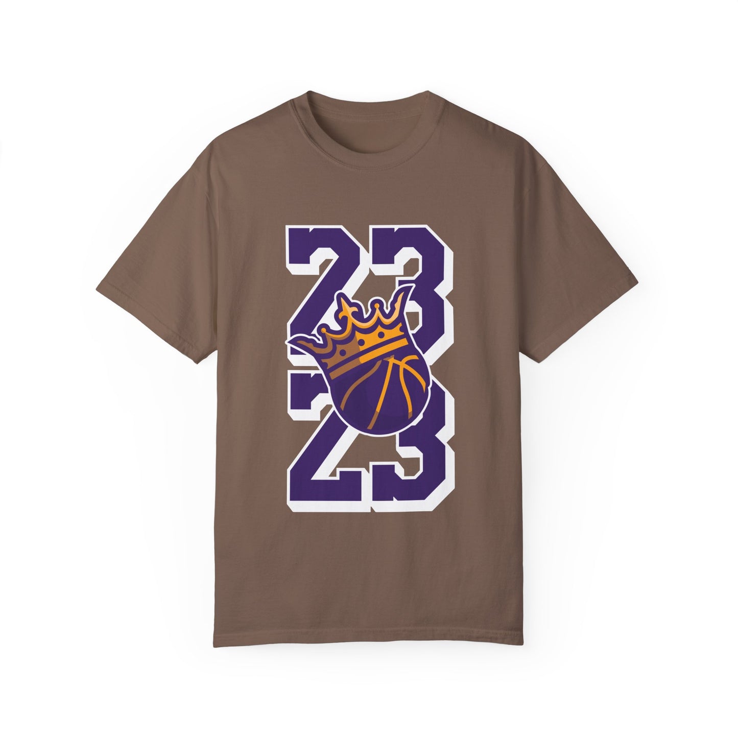 Lebron James King of the Court Unisex Garment-Dyed T-shirt - Basketball 23 Tee Design - CreativeRino