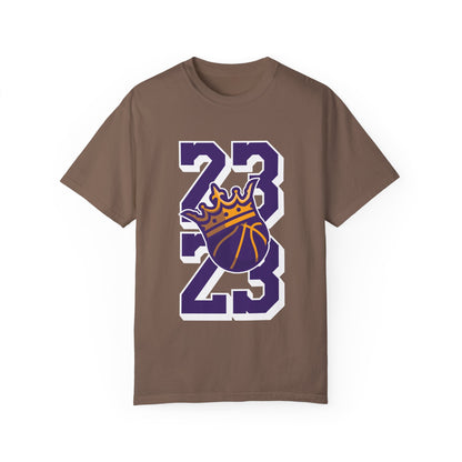 Lebron James King of the Court Unisex Garment-Dyed T-shirt - Basketball 23 Tee Design - CreativeRino