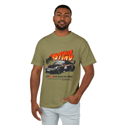 Porsche Unisex Garment-Dyed Heavyweight Cotton Tee | Car T-shirt - CreativeRino