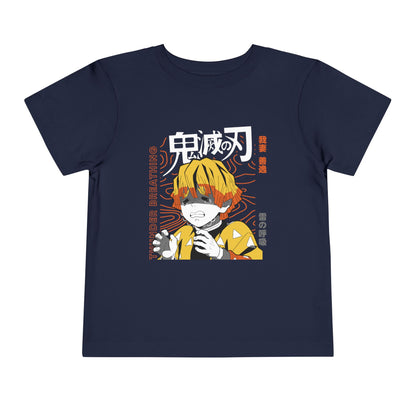 Demon Slayer Toddler Short Sleeve Tee - Anime-Inspired Design with Yonder Breathing - CreativeRino