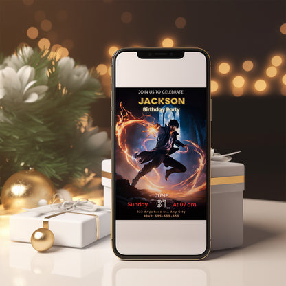 Solo Leveling Birthday Invitation Template - CreativeRino