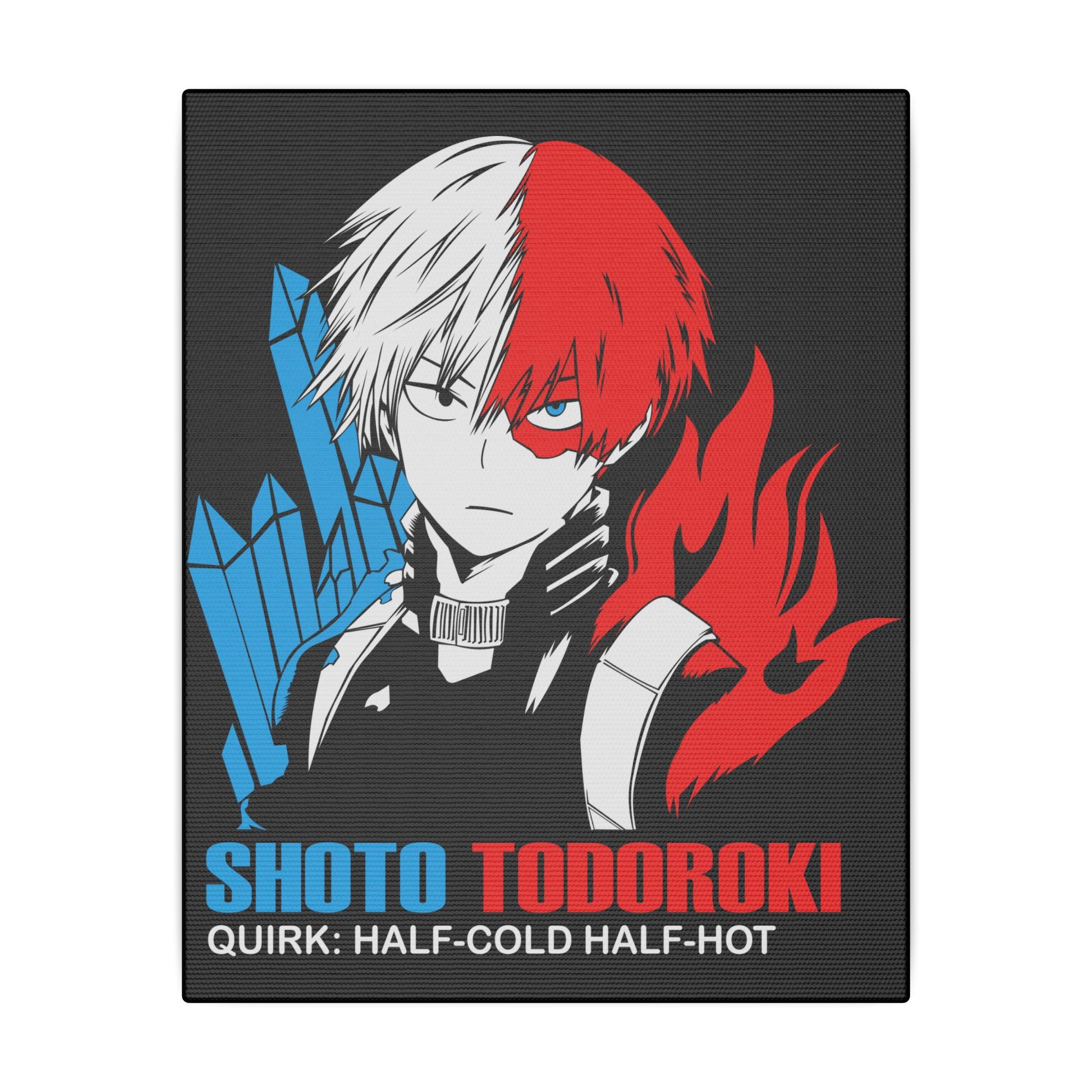 Shoto Todoroki Canvas Art Print - My Hero Academia Home Decor - CreativeRino