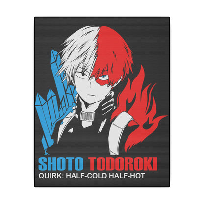 Shoto Todoroki Canvas Art Print - My Hero Academia Home Decor - CreativeRino