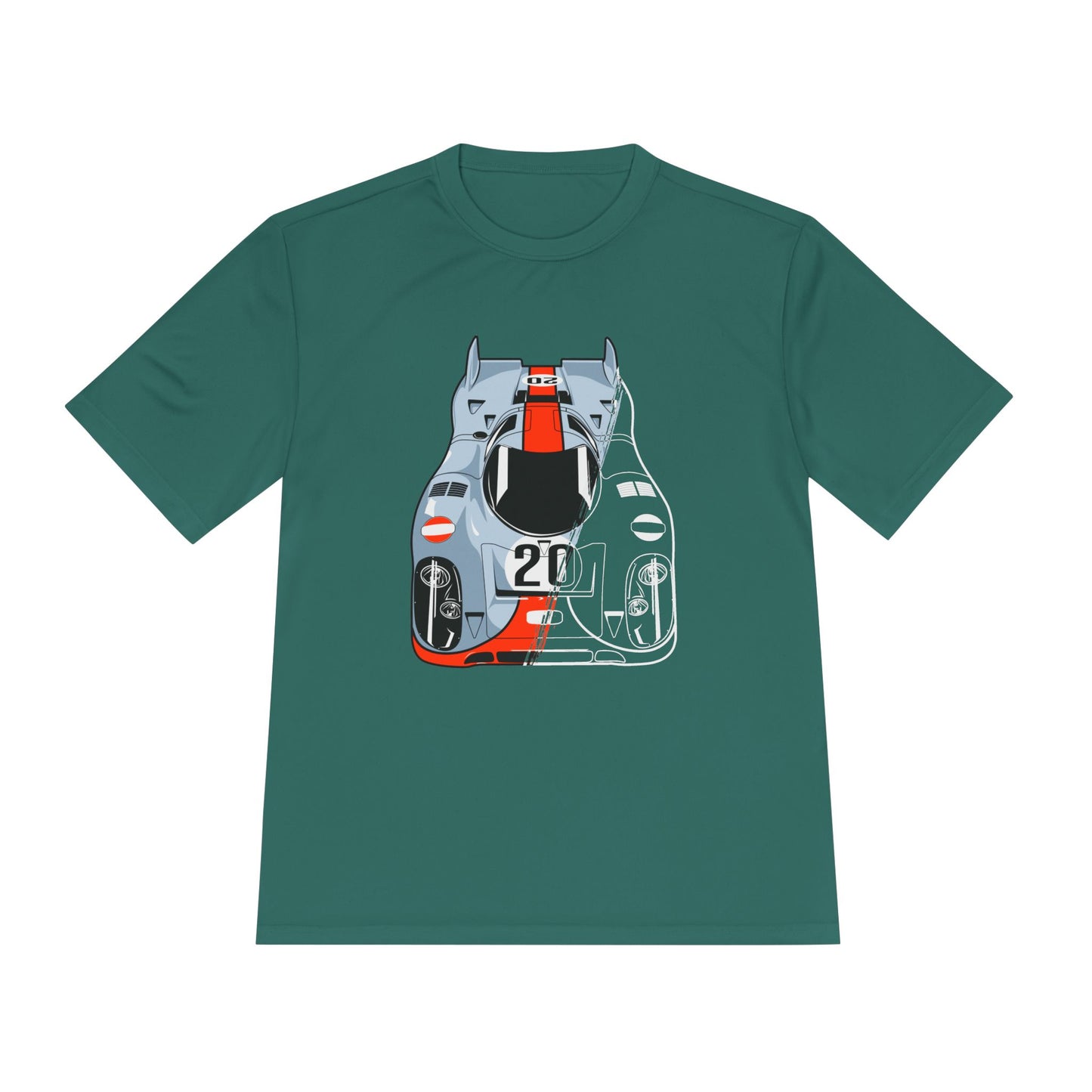 Racing Graphic Moisture Wicking Tee - Unisex Sportswear for Car Enthusiasts - CreativeRino