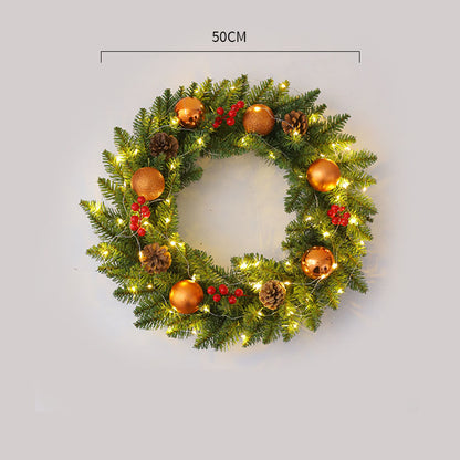 Multi-Size Christmas Rattan Wreath (30-60cm) | Door & Window Holiday Scene Decoration