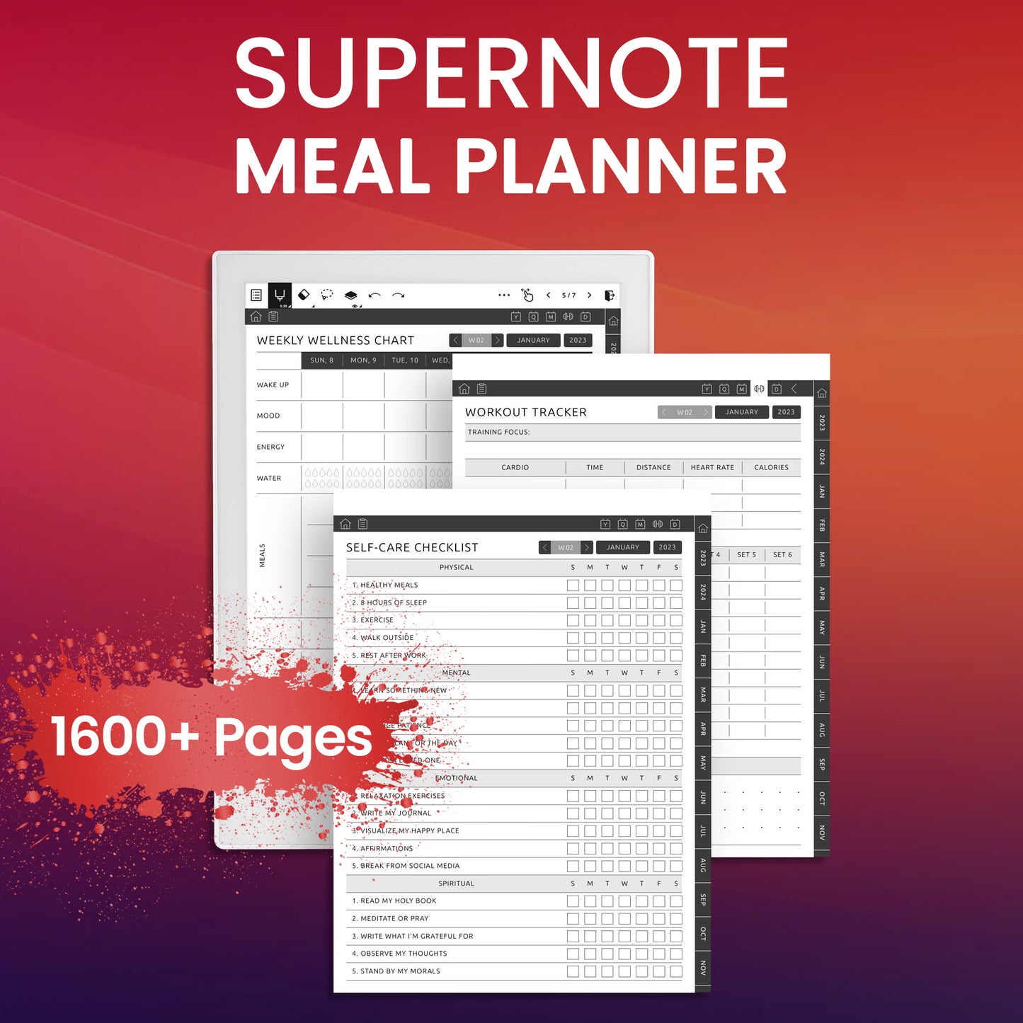 Supernote Meal Planner Template