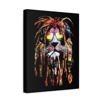 Iron Lion Zion Pop Art Canvas Wall Art - 1.25" Stretched Framed Print - CreativeRino