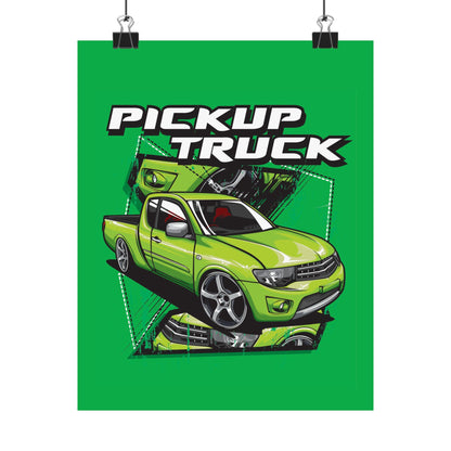 Vibrant Pickup Truck Matte Poster for Car Enthusiasts - CreativeRino