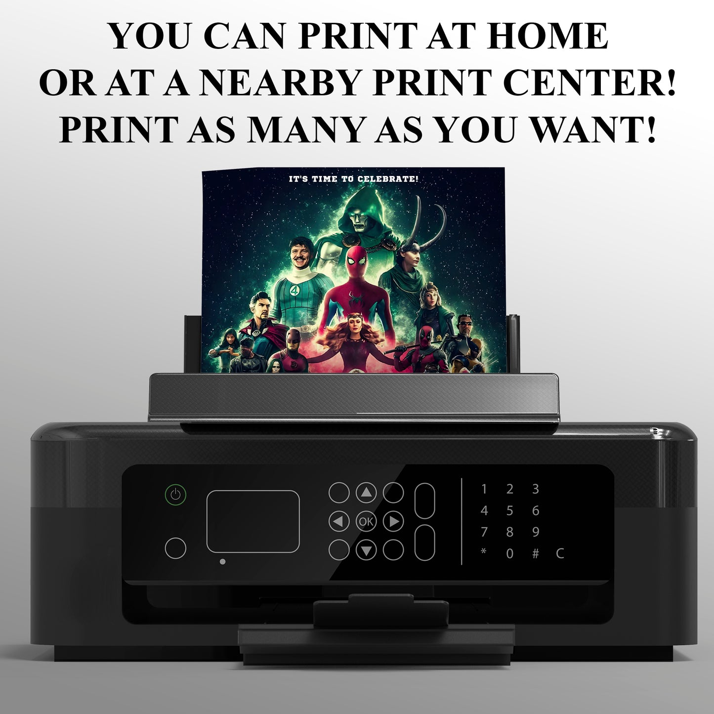 Avengers Doomsday Invitation Template | Dr Doom Birthday Invite - CreativeRino