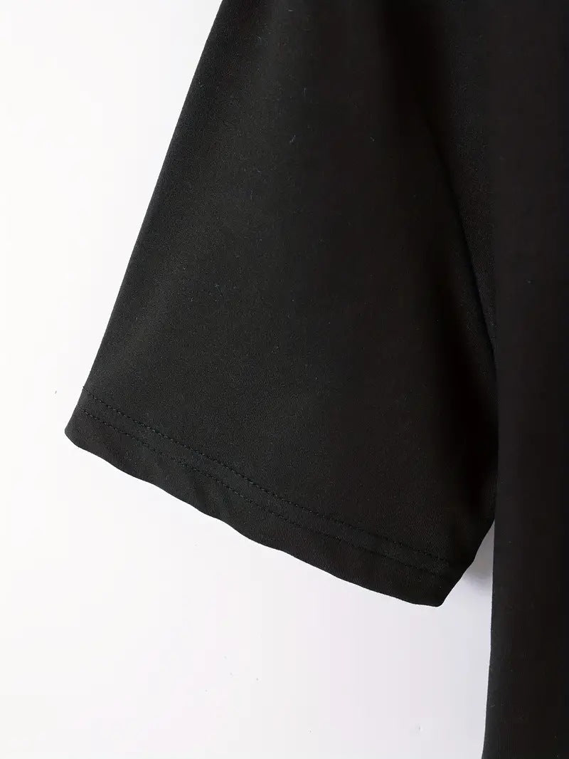 Spicy Girl Christmas Crop Top T-Shirt | INS Style Short Sleeve Round Neck | Trendy Festive Night Out Basic eprolo