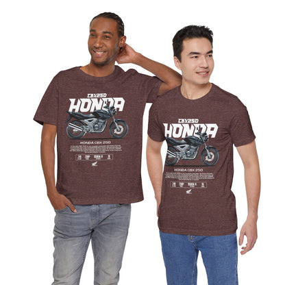 Honda CBX 250 Motorcycle Unisex T-Shirt - Bold Graphic Tee for Riders - CreativeRino
