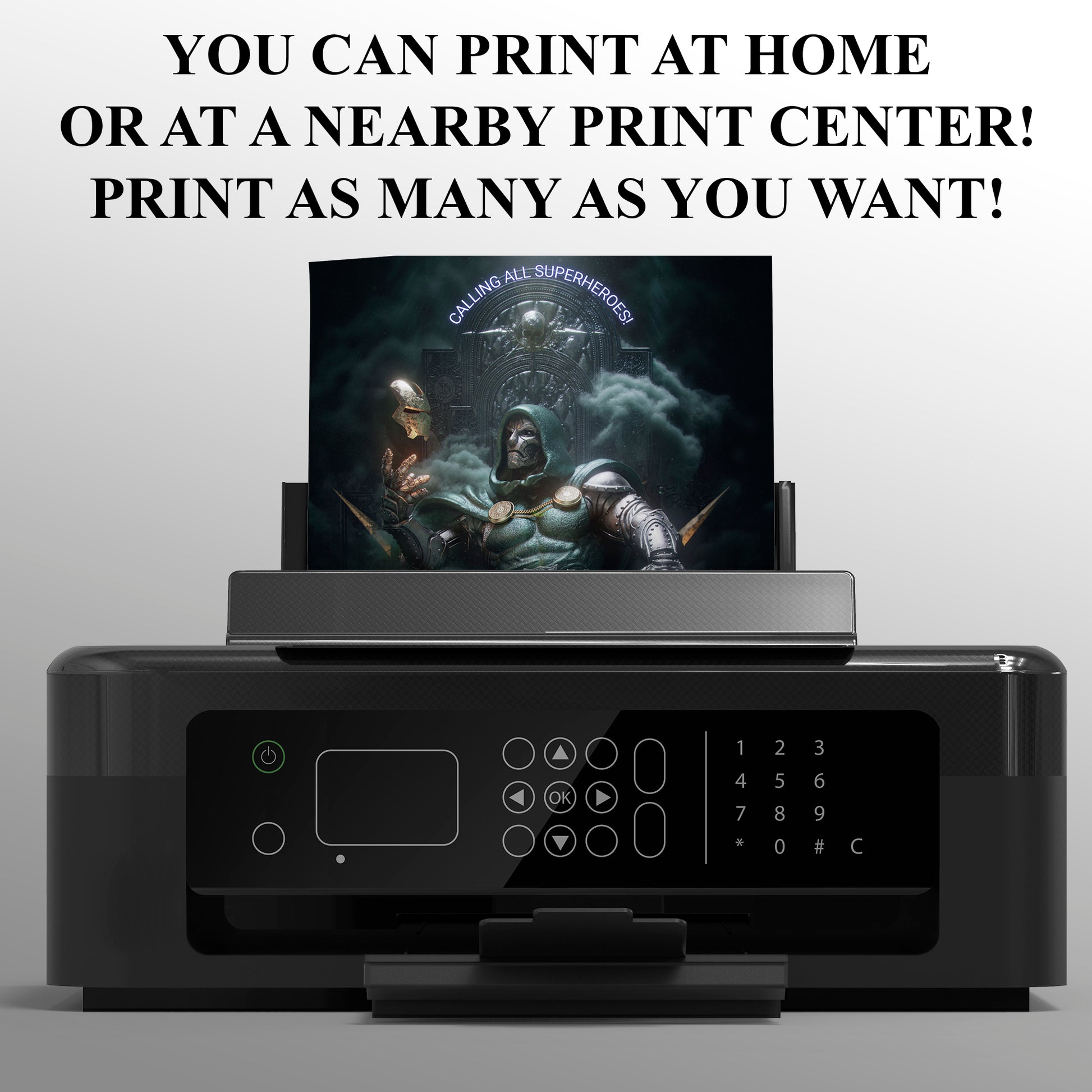 Avengers Doomsday Birthday Invitation Template | Dr Doom Invite - CreativeRino