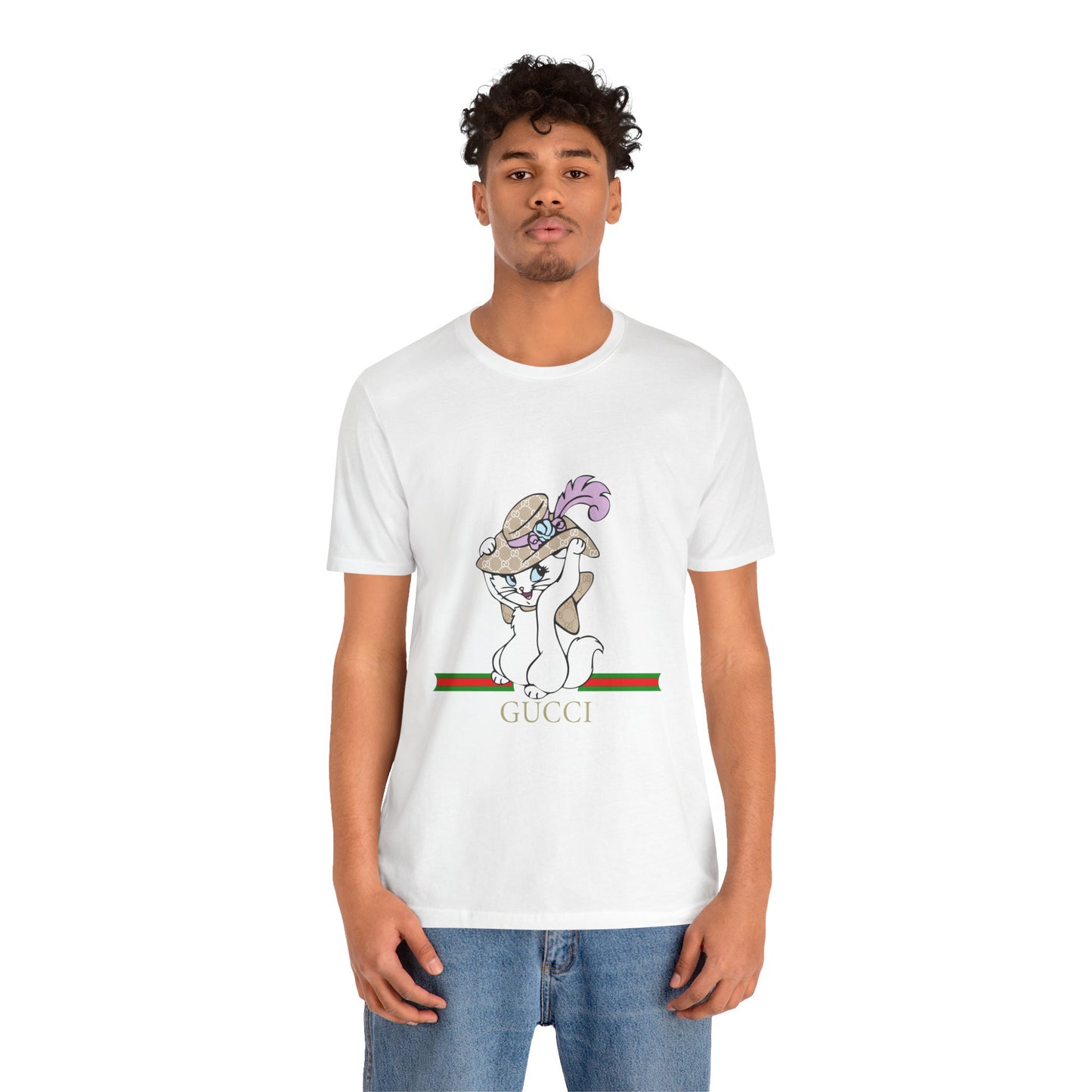 Kitty Gucci Unisex Jersey Short Sleeve T-shirt - CreativeRino