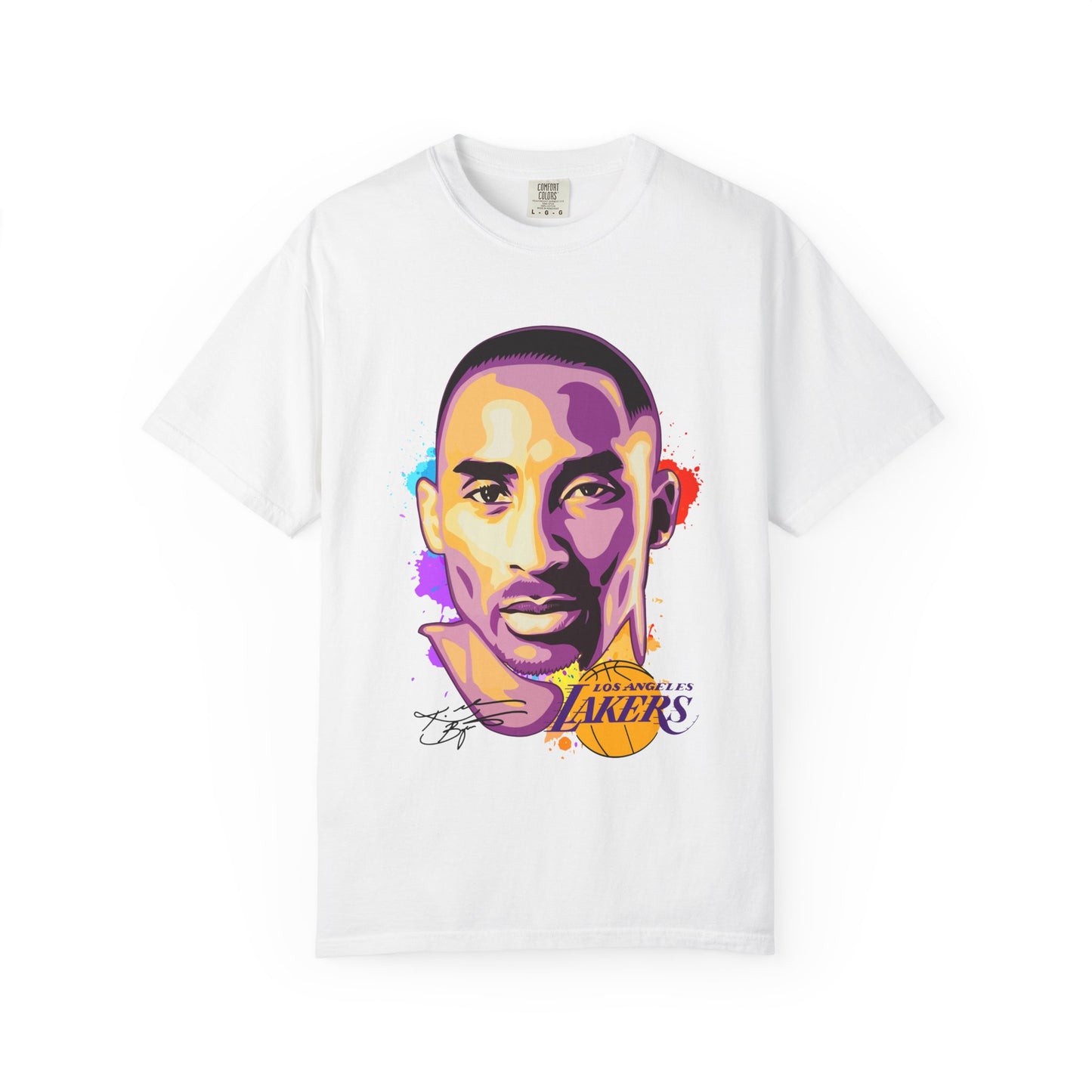 Kobe Bryant Unisex Garment-Dyed T-shirt - Vibrant Basketball Tribute Tee - CreativeRino
