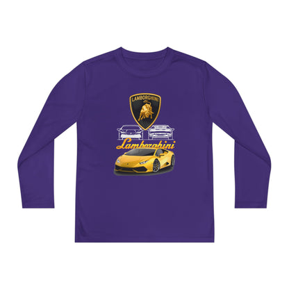 Lamborghini Youth Long Sleeve Tee - Cool Car Shirt for Young Automotive Enthusiasts - CreativeRino