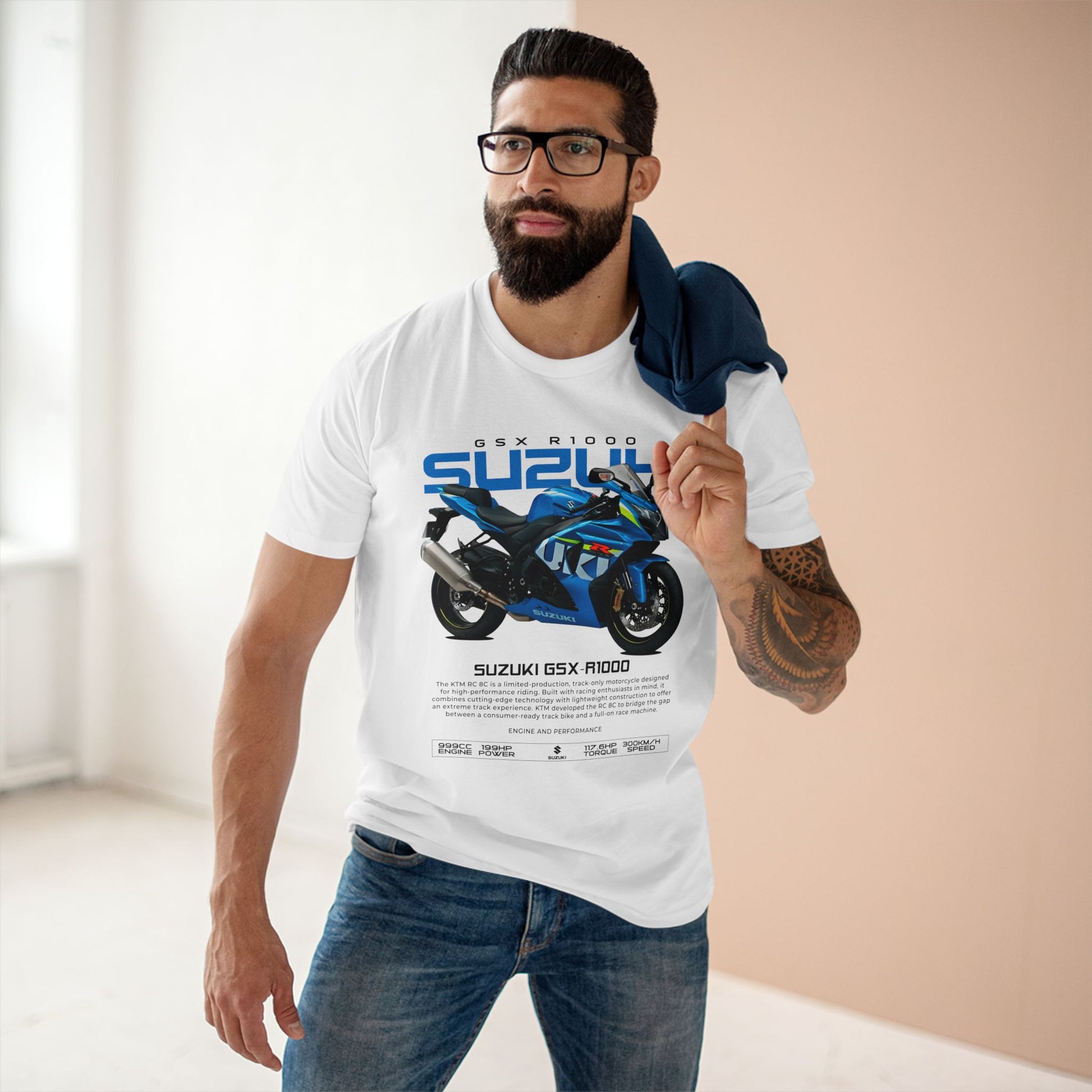Suzuki GSX-R1000 Motorcycle Tee - Perfect T-shirt Gift for Riders & Bike Enthusiasts - CreativeRino