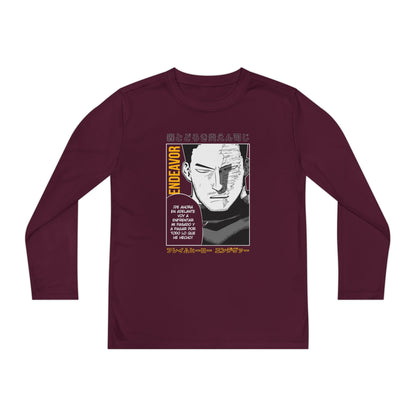 My Hero Academia Youth Long Sleeve Competitor Tee - Endeavor Design for Anime Fans T-shirt - CreativeRino