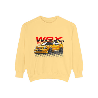 Gold Subaru WRX STI Car Unisex Sweatshirt | Car Enthusiast Apparel | Perfect for Gifts - CreativeRino