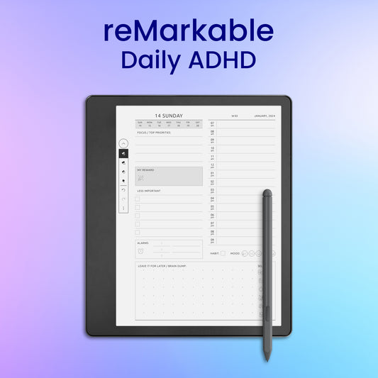 reMarkable 2 Daily ADHD Planner Template