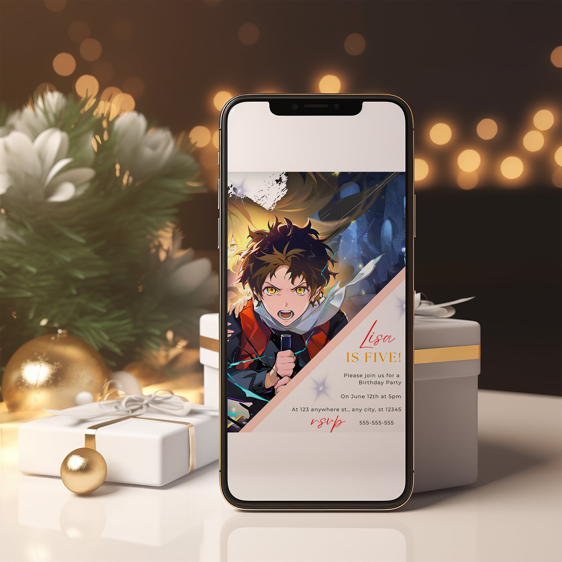 Tower Of God Birthday Invitation Template - CreativeRino