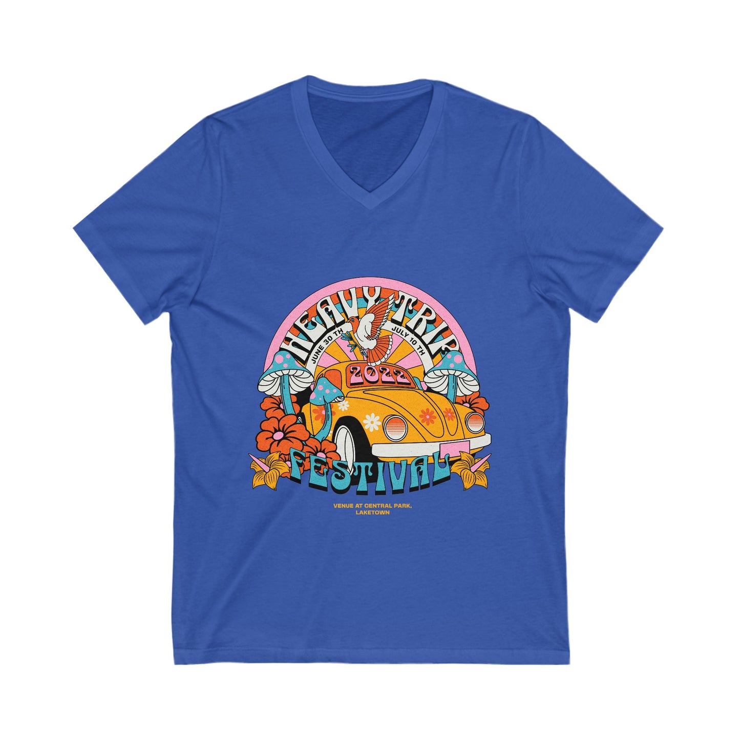 Festival V-Neck Tee – Heavy Trip 2022 T-shirt Design - CreativeRino